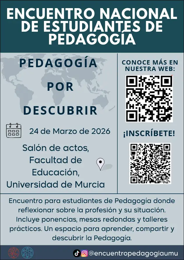 Cartel oficial del Encuentro Nacional de Estudiantes de Pedagogía